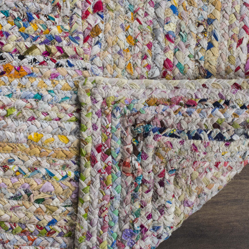 Cotton Hand Woven Area Rug, Round 213 cm