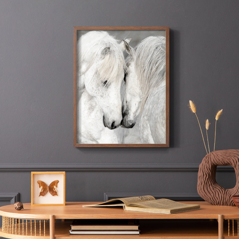 Affection II, reproduction encadrée - bois massif, H 10 po x l 8 po, Brun