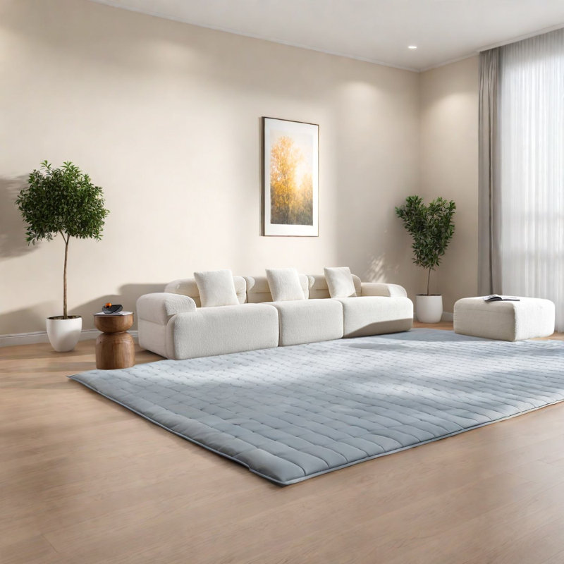 Canapés d'angle modernes à compression, canapé nuage 3 places en velours côtelé beige pour la maison, Beige