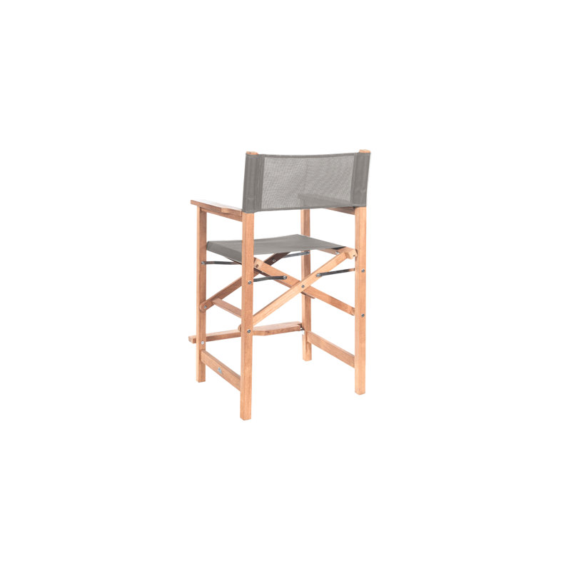 Capetown Counter Height Teak Outdoor Dining Set In Blue, Taupe