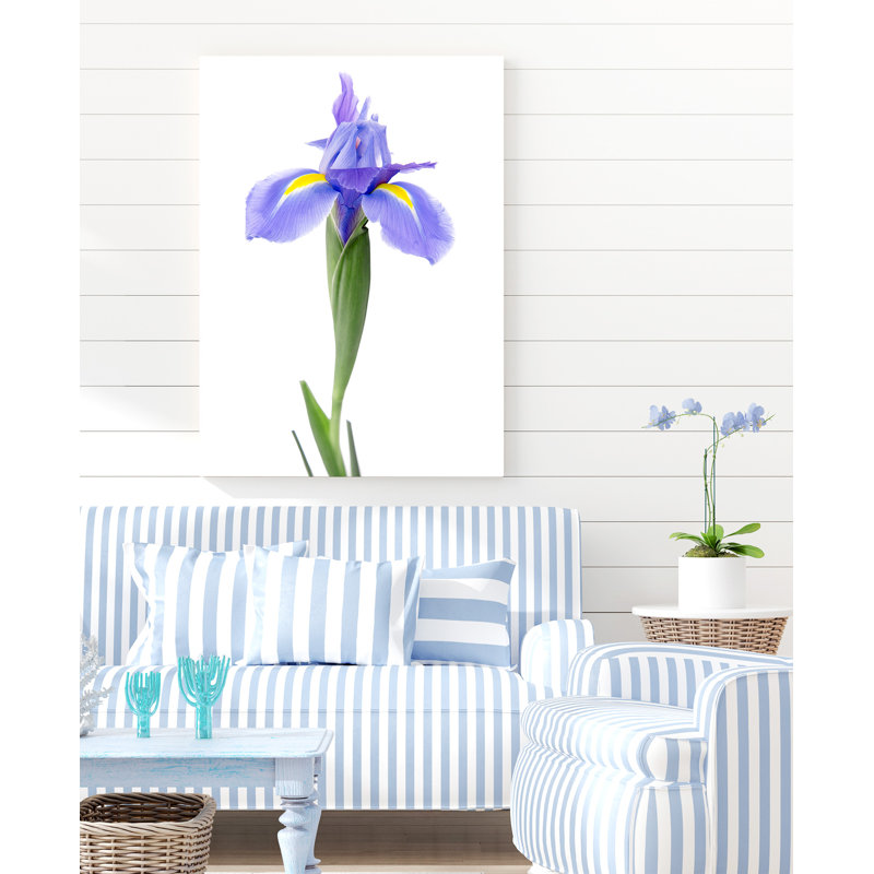 Kerriana - Iris bleu classique - impression sur toile tendue, H 50 po x l 26 po x P 1,5 po