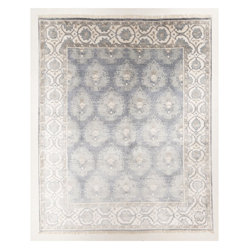 Handmade Cotton and Silk Oriental Area Rug