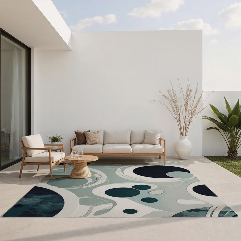 Tapis intérieur et extérieur Luminous Cluster, Rectangle 1 pi 6 po x 2 pi 6 po