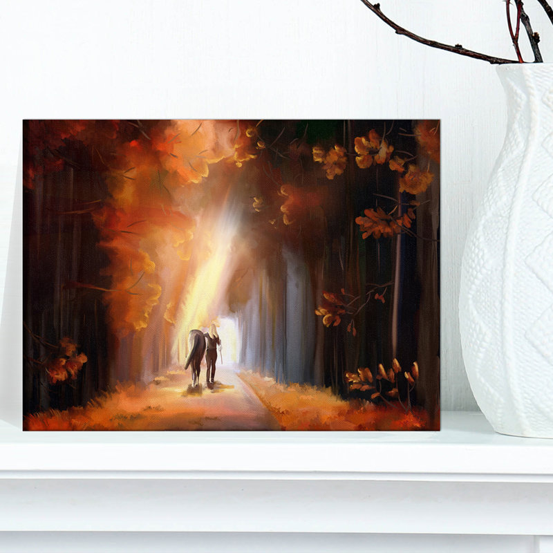 «Walking in Park», impression sur toile tendue, H 8 po x l 12 po x P 1 po
