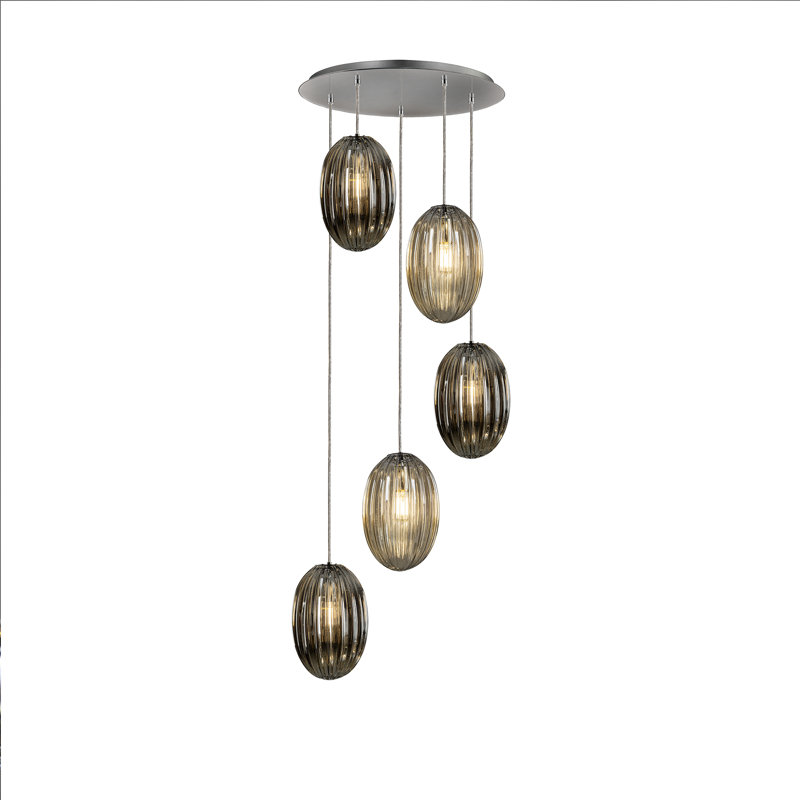 Nola 5 - Light Chrome Cluster Pendant