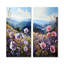 Fleurs mauves Morning Glory Hill - ensemble de 2 décorations murales paysage floral-1193117496-1193117497