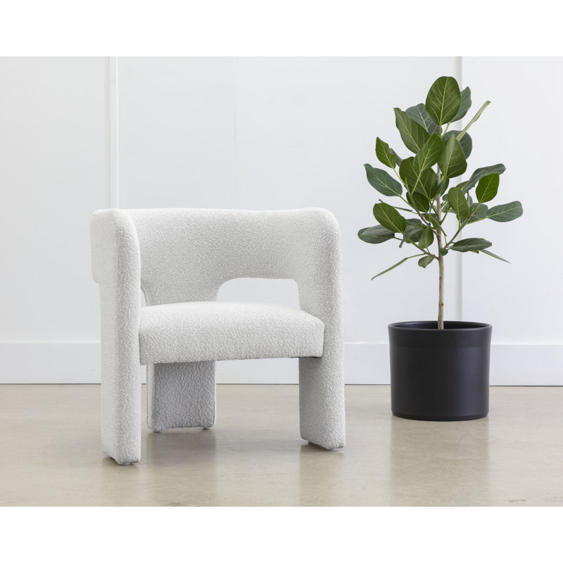 Lounge Chair, Gold Polyester