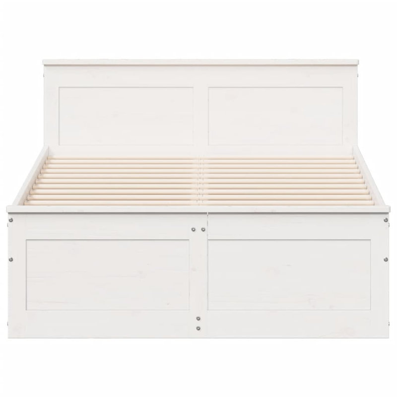 Kincannon Solid Wood Storage Bed, Small Double (4'), White
