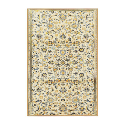 Tapis traditionnel beige / noir Ginsue
