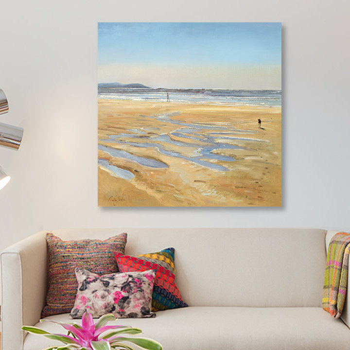 « beach poussettes », impression sur toile, H 26 po x l 26 po x P 1,5 po, Pas de tapis, Toile tendue
