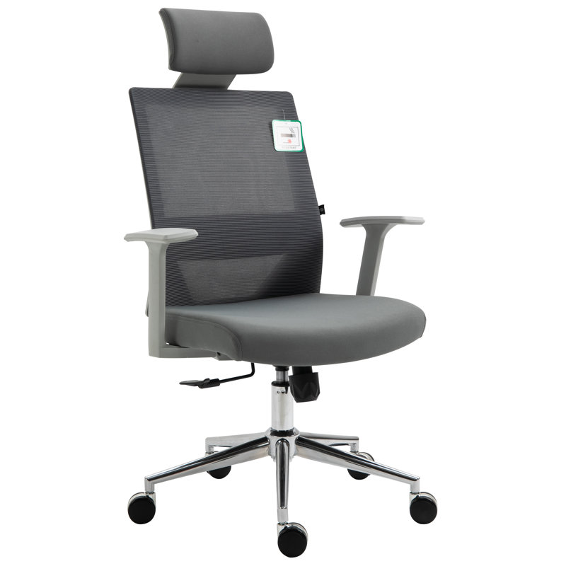 Biddings Office Chair with Headrest, Grey