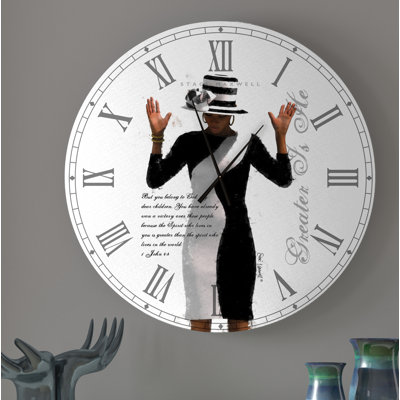 Horloge murale en métal inspiration américaine d’inspiration christian
