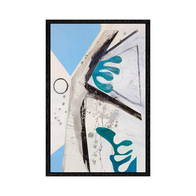 Haiku Series (Circle) by Pamela Staker - Painting on Canvas, Black Framed, 101.6 cm H x 66.04 cm W