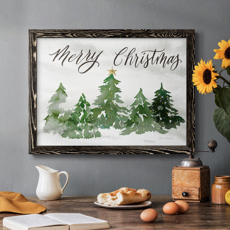 «Merry Christmas», reproduction d'art sur toile, H 14 po x l 20 po x P 1,5 po, Noir