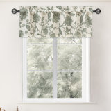 Jasinski Linen Blend Blackout Thermal Insulated Energy Saving Privacy Window Linen Curtain Valance Rod Pocket 2 Layers Single
