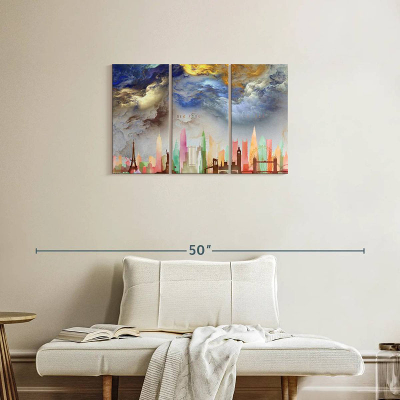 Sireci Dream Cities, 20" H x 33" W
