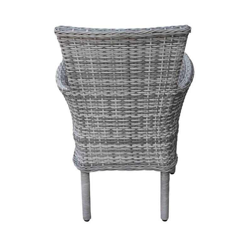Copenhaver 4 - Person Patio Dining Set with Round Table , Cushions Included, Grey