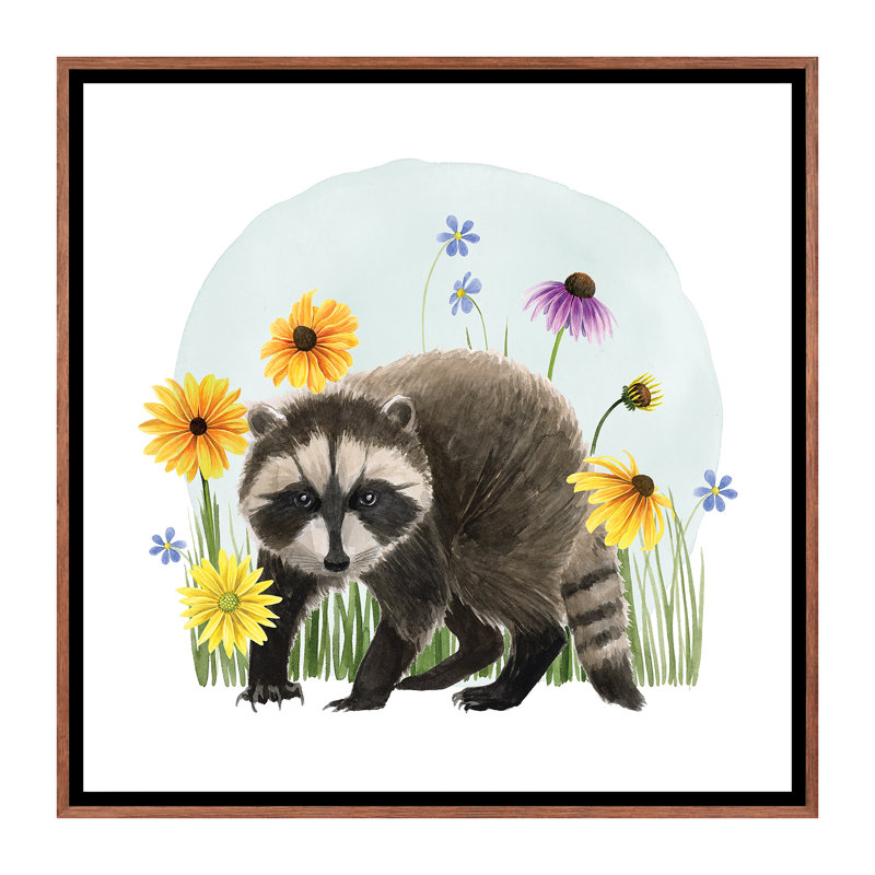 «Wild Woodland IV» par Grace Popp - reproduction d'art, H 18 po x l 18 po x 1,5 po, Toile avec cadre brun, Pas de tapis