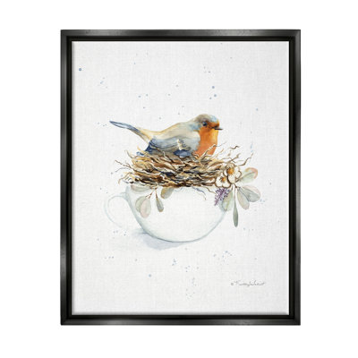 " Bird In Coffee Mug Nest " by Kelley Talent