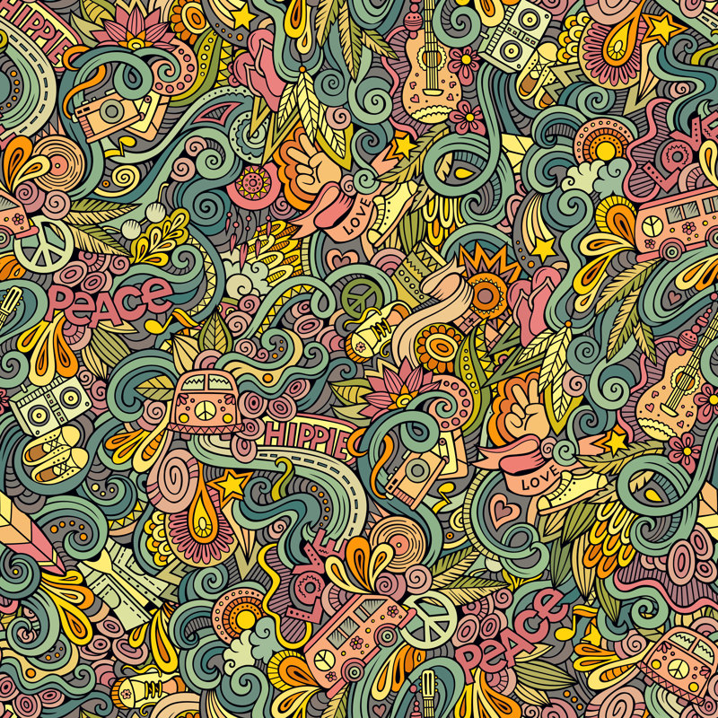 "Doodles" par MaggyMeyer, impression sur toile tendue, L 12 po x H 12 po