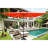 Rectangular Outdoor Umbrella With 26 Solar And Push Button Tilt Function Lights Windproof Design