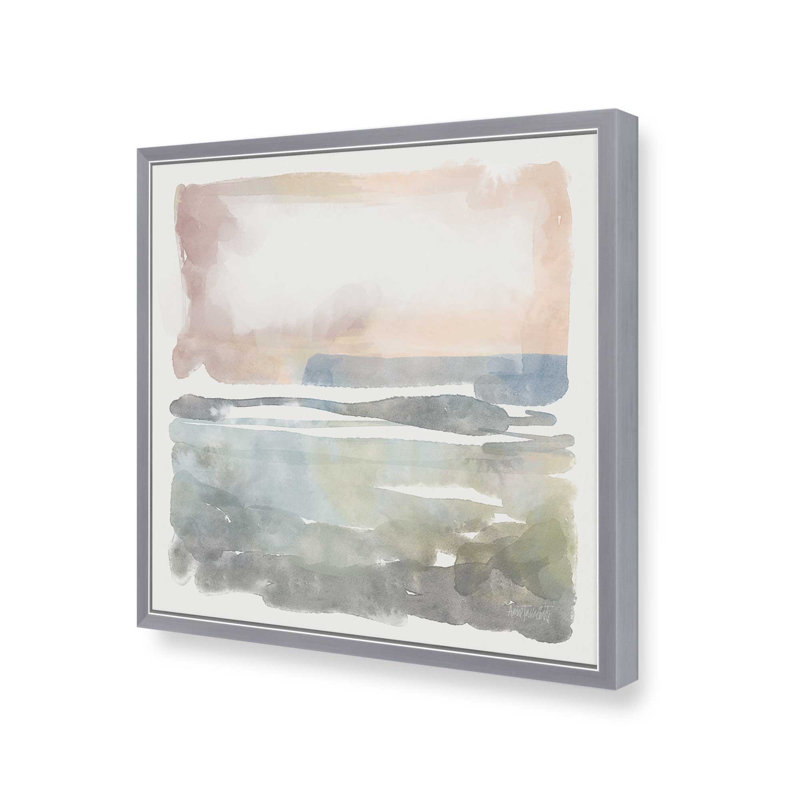 «Soft Abstract» par Anne Tavoletti, reproduction d'art, Argent, H 12 po x l 12 po