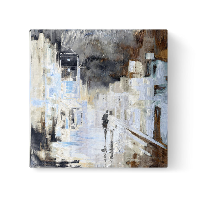 City Walk - peinture sur toile tendue, H 20 po x l 20 po