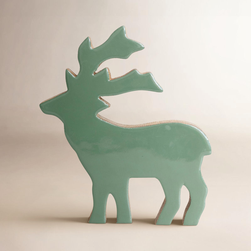 Enameled Mango Wood Deer