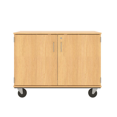 4 Compartments Mobile Classroom Storage Cabinet with Locking Doors
