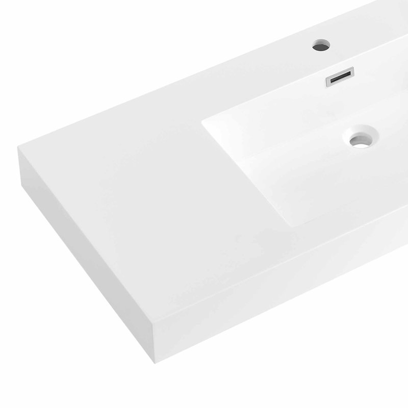 Ensemble de meuble-lavabo simple 36 po Beira, Chêne nord-américain, Blanc, 30"