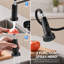 Robinet de cuisine noir mat avec douchette extractible avec joint torique, robinet monocommande en acier inoxydable avec plaque de montage-133709726