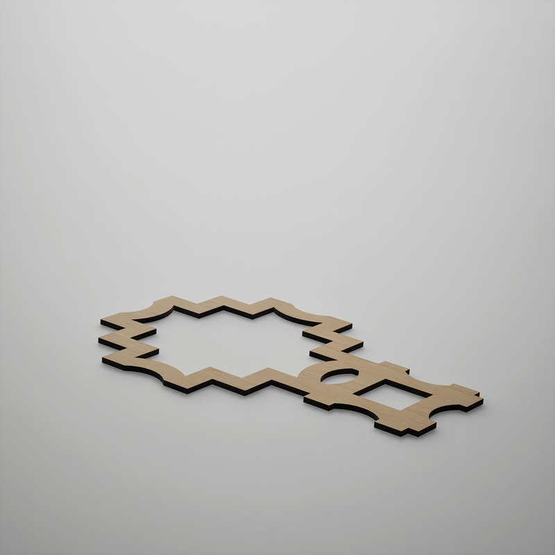 Cordova Decorative Fretwork Wood Wall Panels, Small, 17 1/8"W x 11 3/8"H x 3/8"T, White Oak, 11.375" H x 17.125" W x 0.375" D