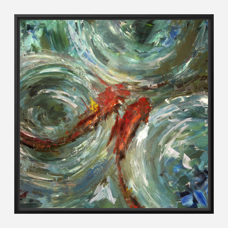 Good Fortune II - Artist Enhanced Canvas Print, Black Framed Canvas, 20" H x 20" W x 1.75" D