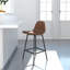 Henrine Upholstered Counter Stool with Metal Frame-1118811360