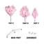 Arbre de Noël artificiel à forme allongée rose 6 pi avec cadre en fer Bréhob