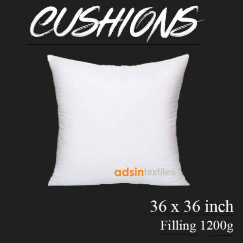 White Square Cushion Pad, 90cm H x 90cm W x 7cm D
