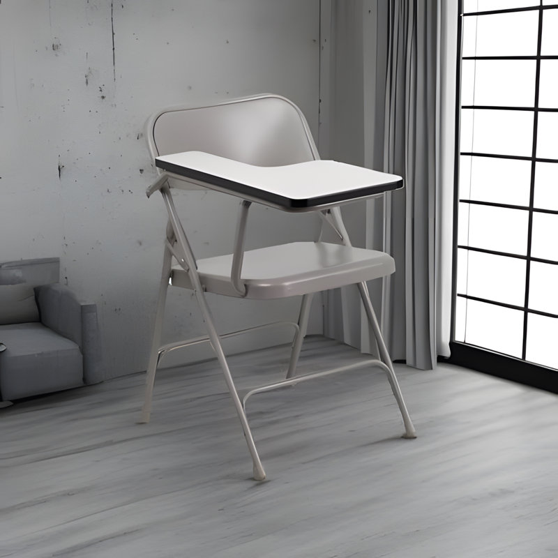 Ralph Premium Steel Folding Chair With Right-Handed Tablet Arm - Space-Saving Design