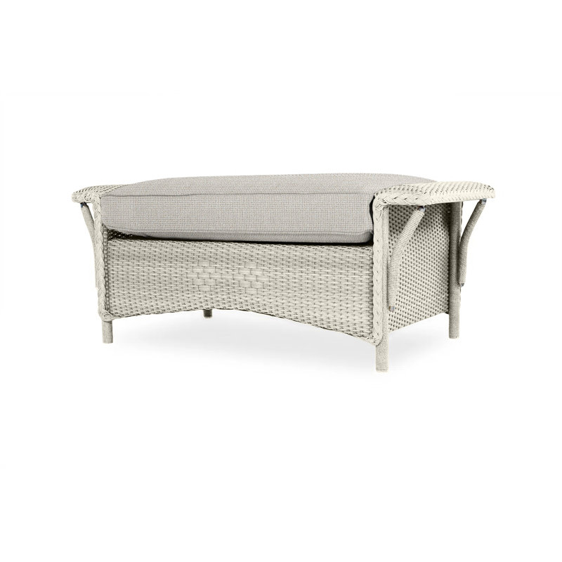 Nantucket Outdoor Ottoman, Beach Natural, Linen