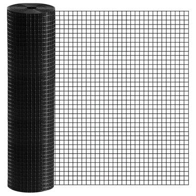 Black PVC Coated Hardware Cloth Chicken Wire Fence Roll