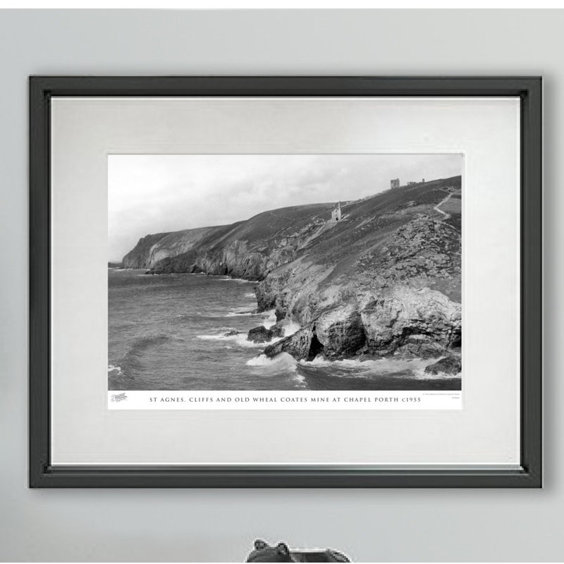 St Agnes, Cliffs And Old Wheal Coates Mine At Chapel Porth C1955 by Francis Frith - Single Picture Frame Print