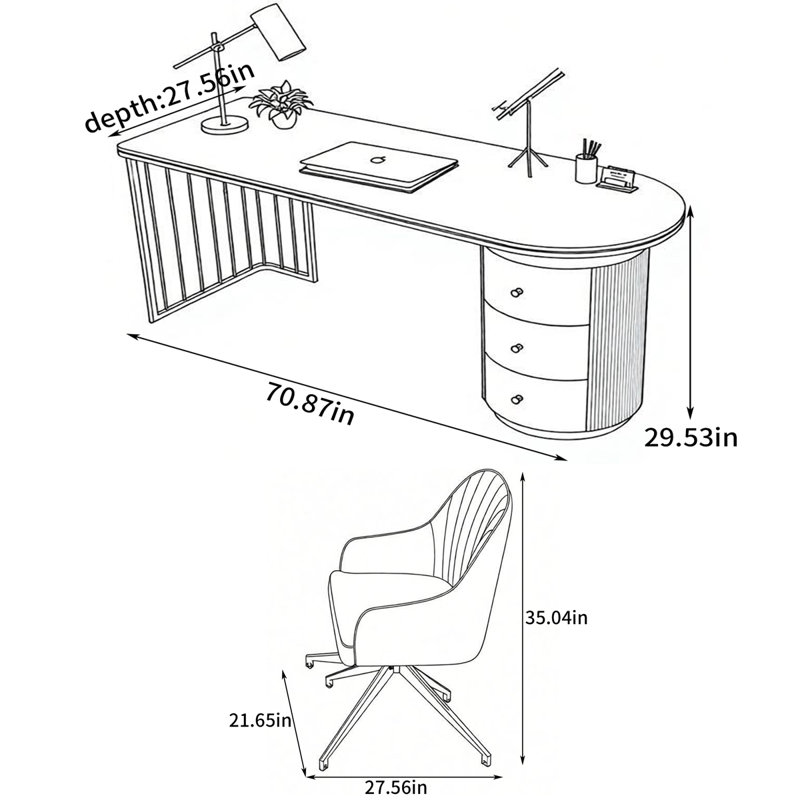 Luxury-Style Modern Office Desk