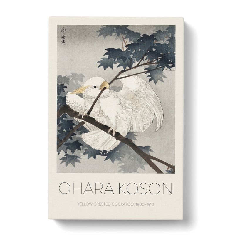 Yellow Crested Cockatoo in a Tree by Ohara Koson - Wrapped Canvas, 76cm H x 50cm W x 3cm D