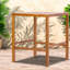 Tables de patio spacieuses, style bar rustique en bois d'acacia massif pour la salle à manger