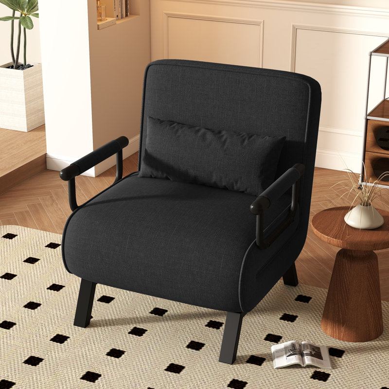 Upholstered Accent Chair, Black