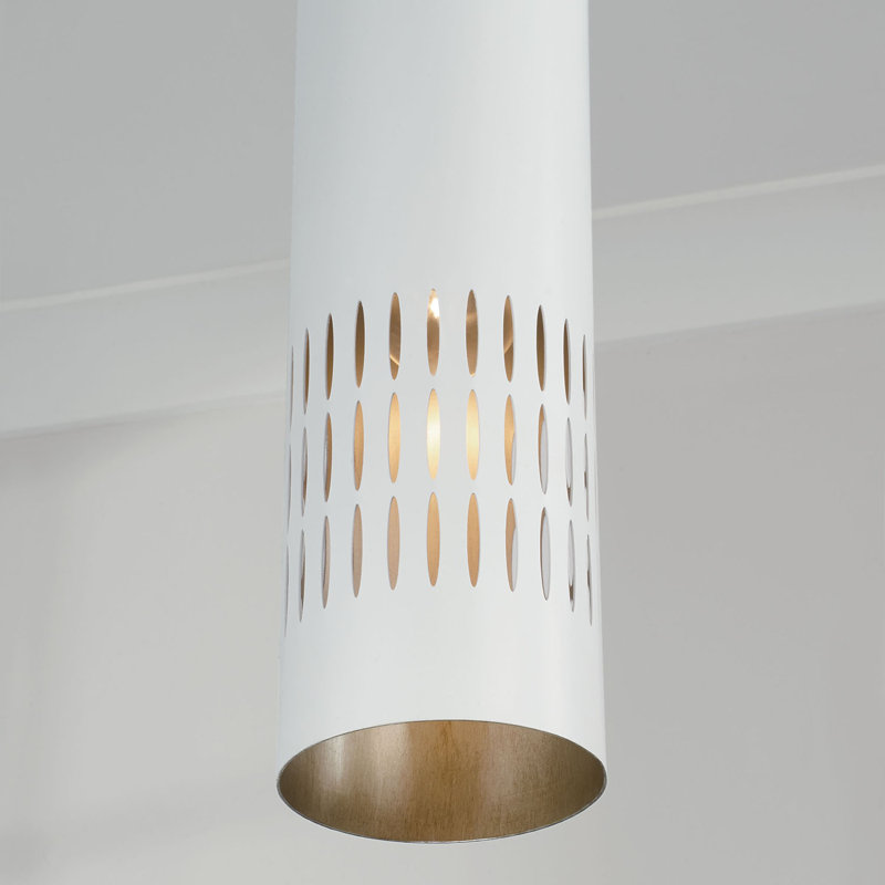  Luminaire suspendu cylindrique à 1 lumière, H 21,75 po x l 6,25 po x P 6,25 po