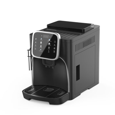 Fully Automatic Espresso Coffee Machine Milk Frother+19 Bar Italian Ulka Touch Display+Burr Grinder -  Pakroman, quanzidongkafeijisa7zblack