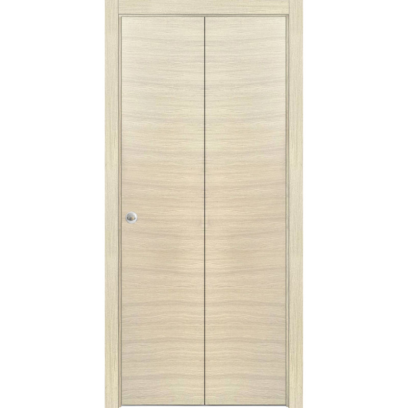 Porte pliante à panneaux en bois Planum, 84 po x 80 po, Placage naturel
