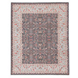 Hand Knotted Wool Oriental Area Rug in Navy And Ivory