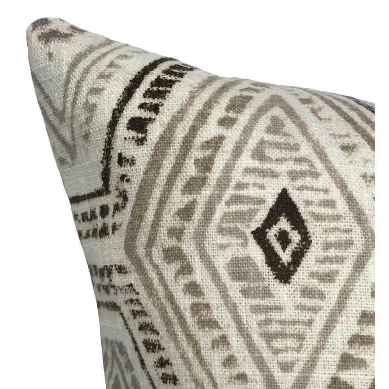 Coussin Alazea, 22 po x 22 po, Brun