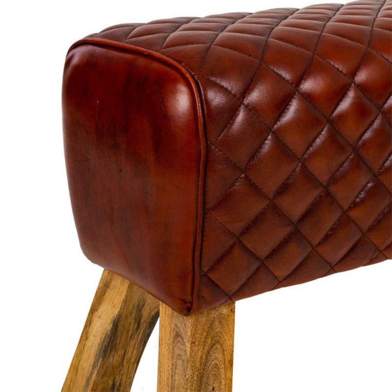 Faux Leather Upholstered Bench